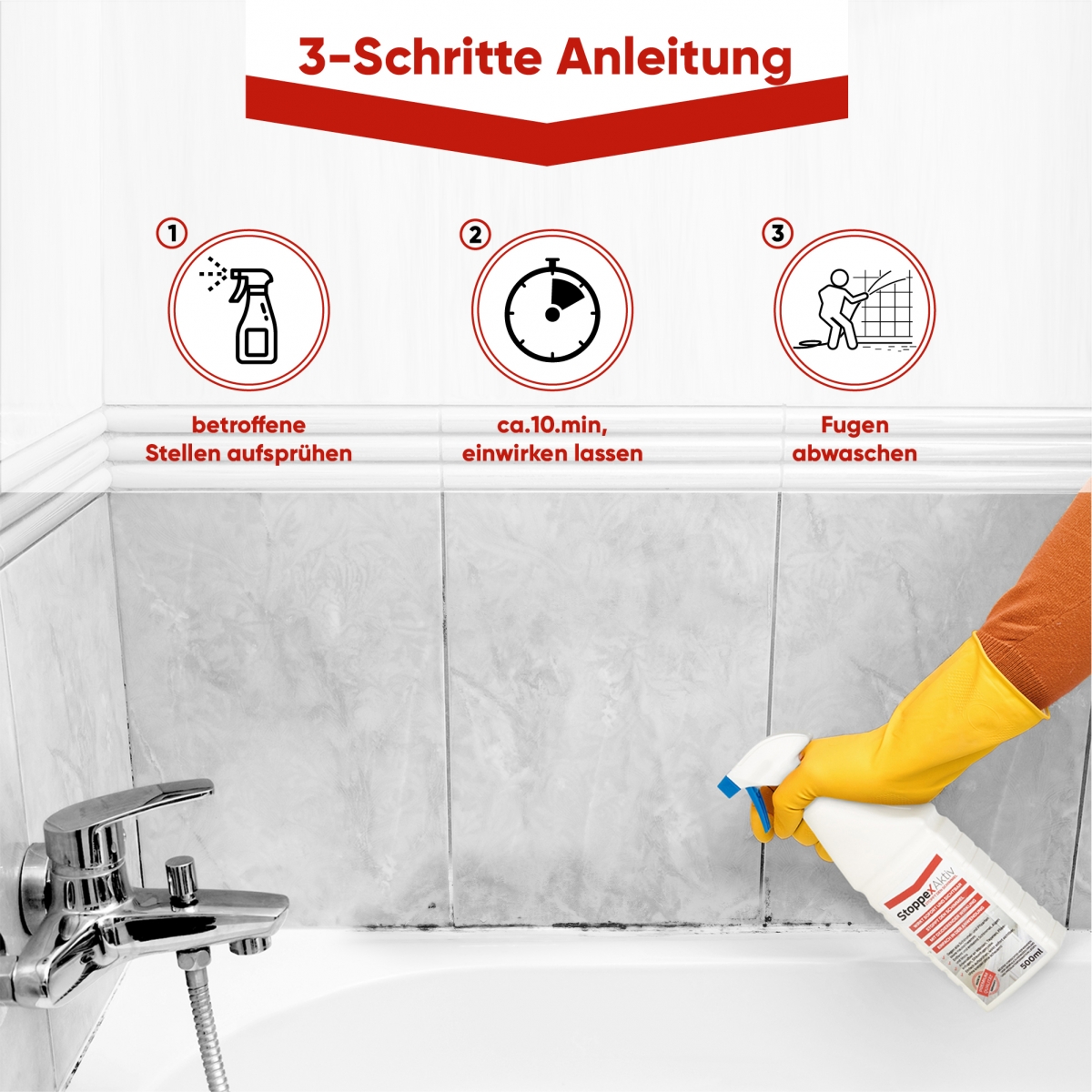 Anleitung zur Anwendung Schimmelspray