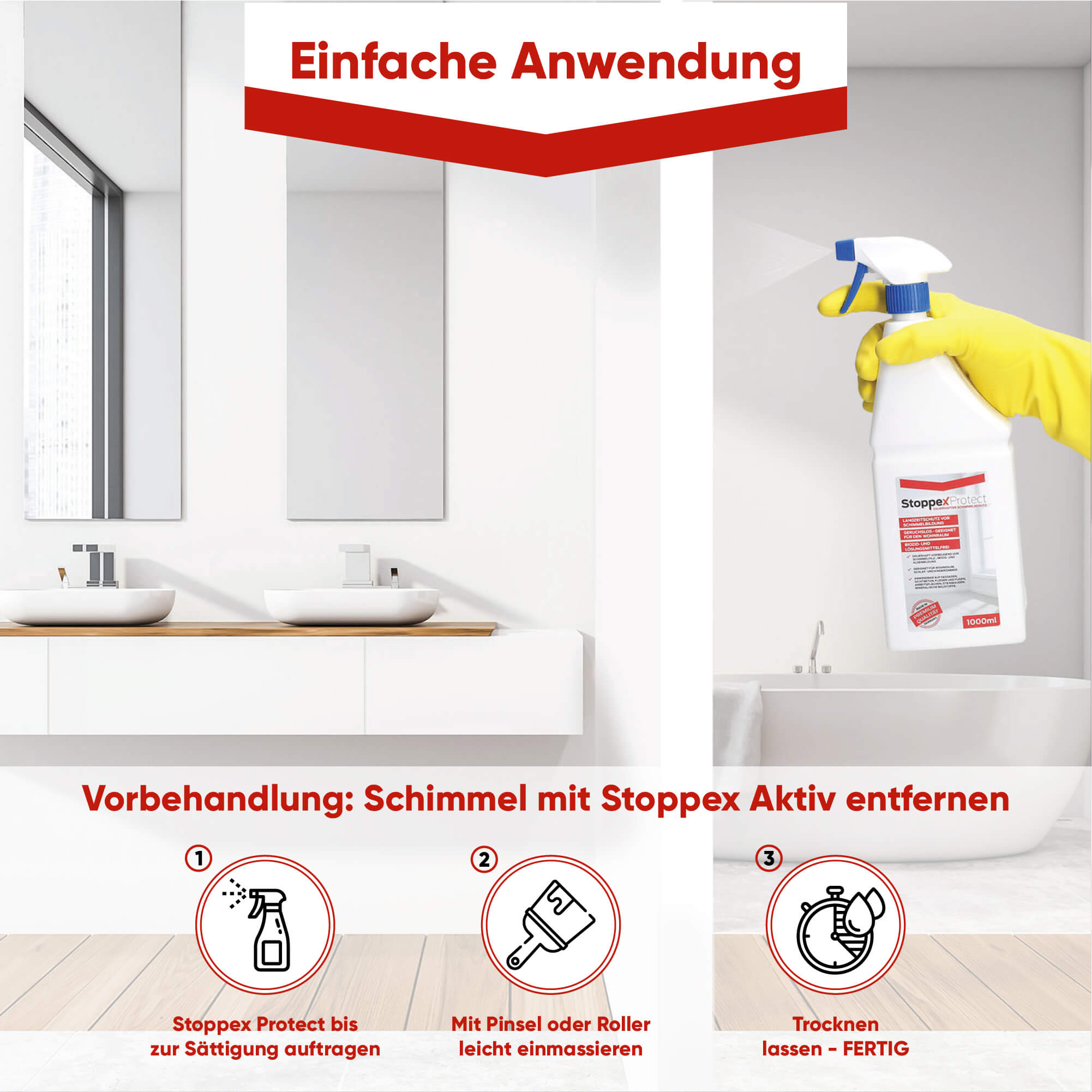 Stoppex®-Schimmelentferner-Set (1,5l)-Maximale Wirkung gegen